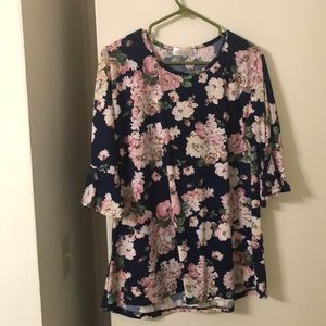 Navy floral shirt